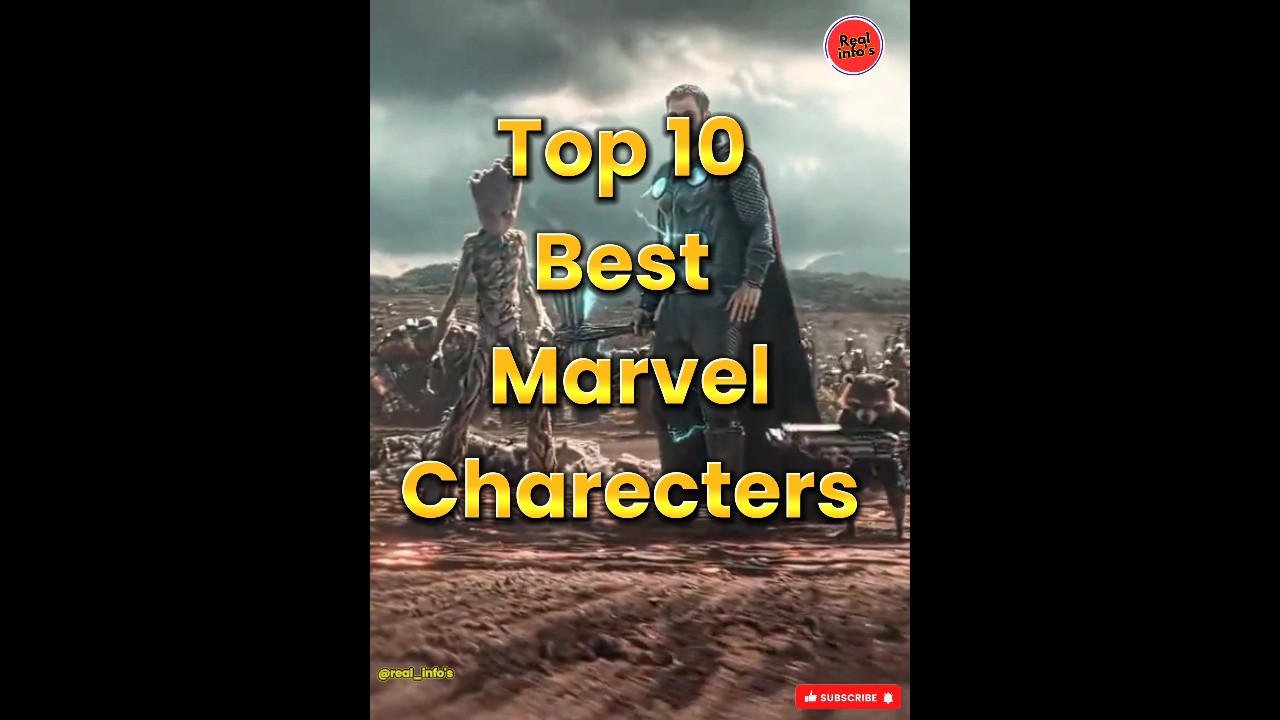 10 najlepszych postaci Marvela. #top10list #viralshort #marvel #fakty