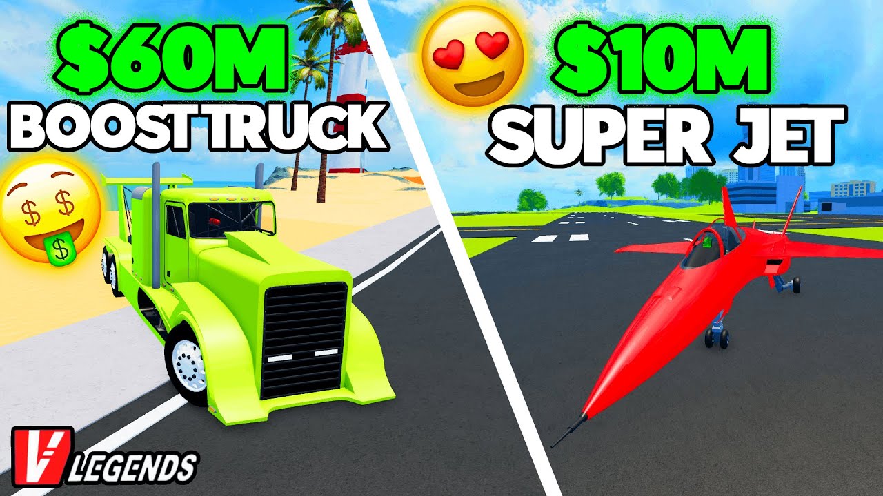 Грузовик-бустер против истребителя (Roblox Vehicle Legends)