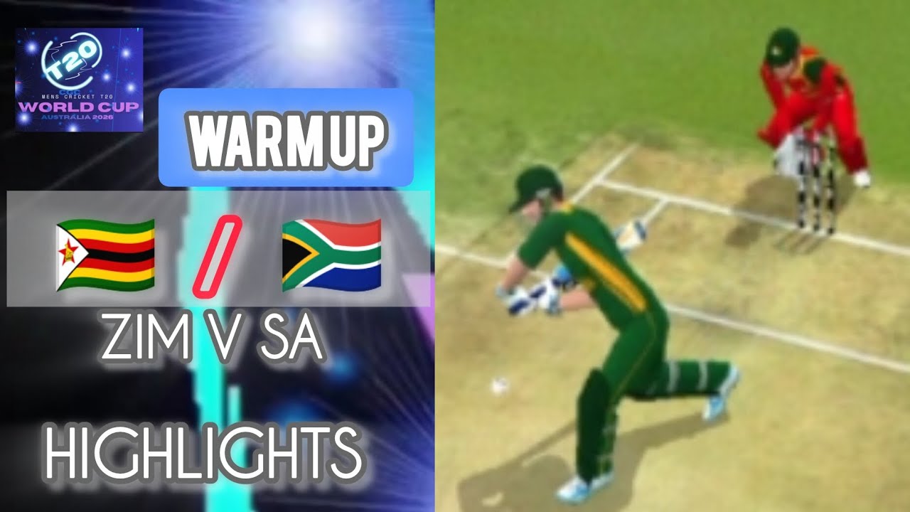 Zimbabwe vs South Africa [Cgc.s Men's cricket t20 world cup warm up 2026 ] Hindi Hits 