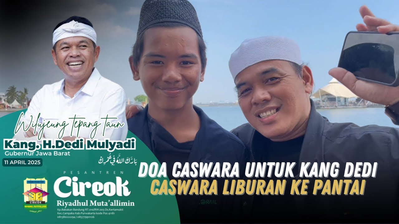 DOA CASWARA UNTUK KANG DEDI | Caswara Liburan Ke Pantai Bareng keluarga Rumah Makan Teh Haji