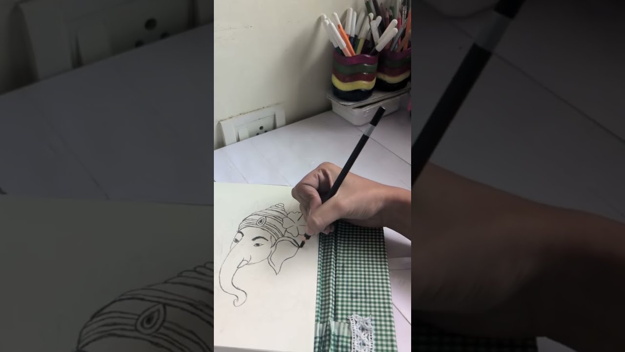 Ganesh ji illustration 🙏😊 #trending #art #drawing #ganesh 