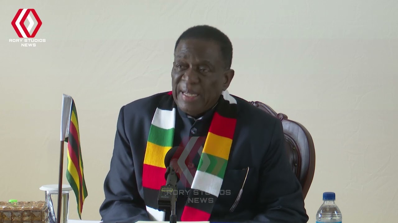 President Mnangagwa meets media