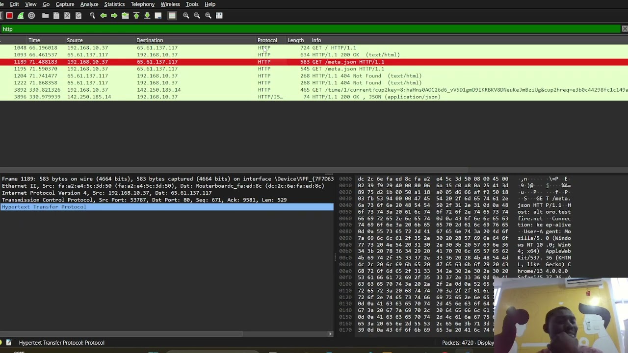 Demo: Capturing username & password with Wireshark