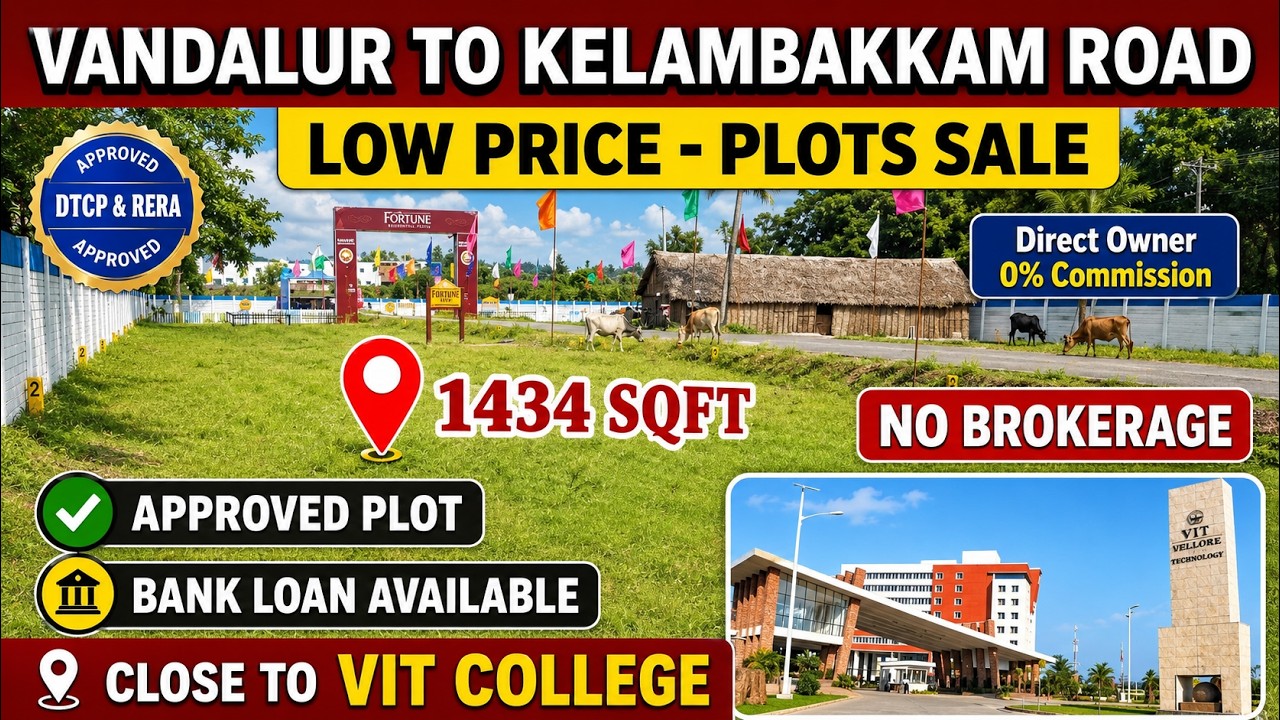 Vandalur To Kelambakkam Road Mambakkam Land For Sale - Keerapakkam Low Budget Plots Sale #landsale