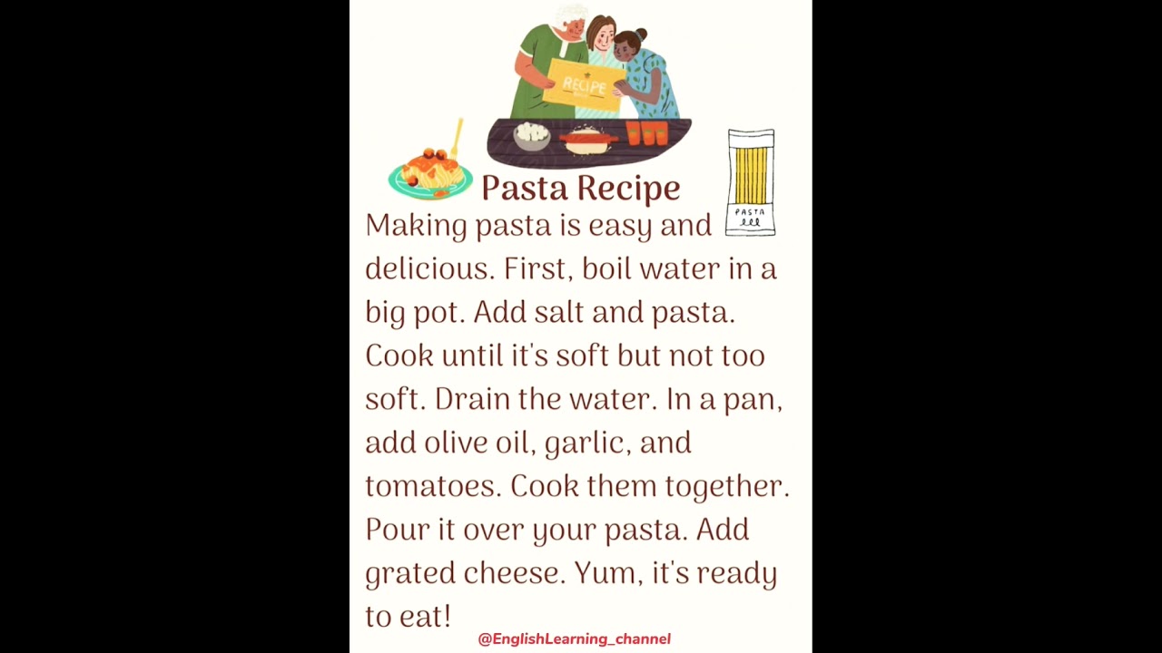 Learn English with Short Story||Pasta Recipe#learnenglish #learn