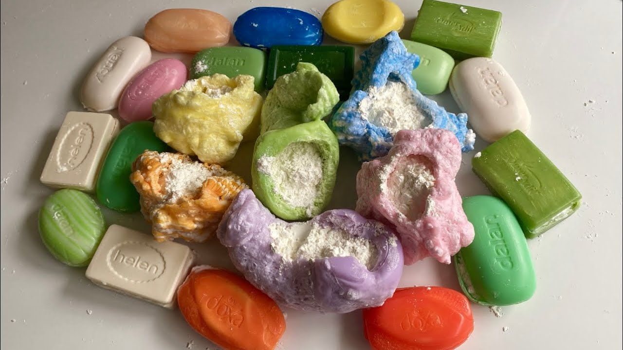 Crushing starchy microwave soap boxes | i poped basic soap boxes like bomb 💣 Starchy & Foam