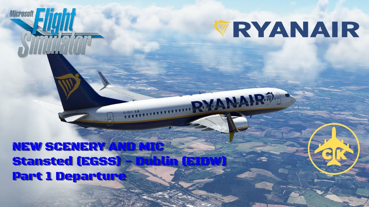 (MSFS) NEW INIBUILDS STANSTED SCENERY AND NEW MICROPHONE Stansted (EGSS) - Dublin (EIDW) Part 1