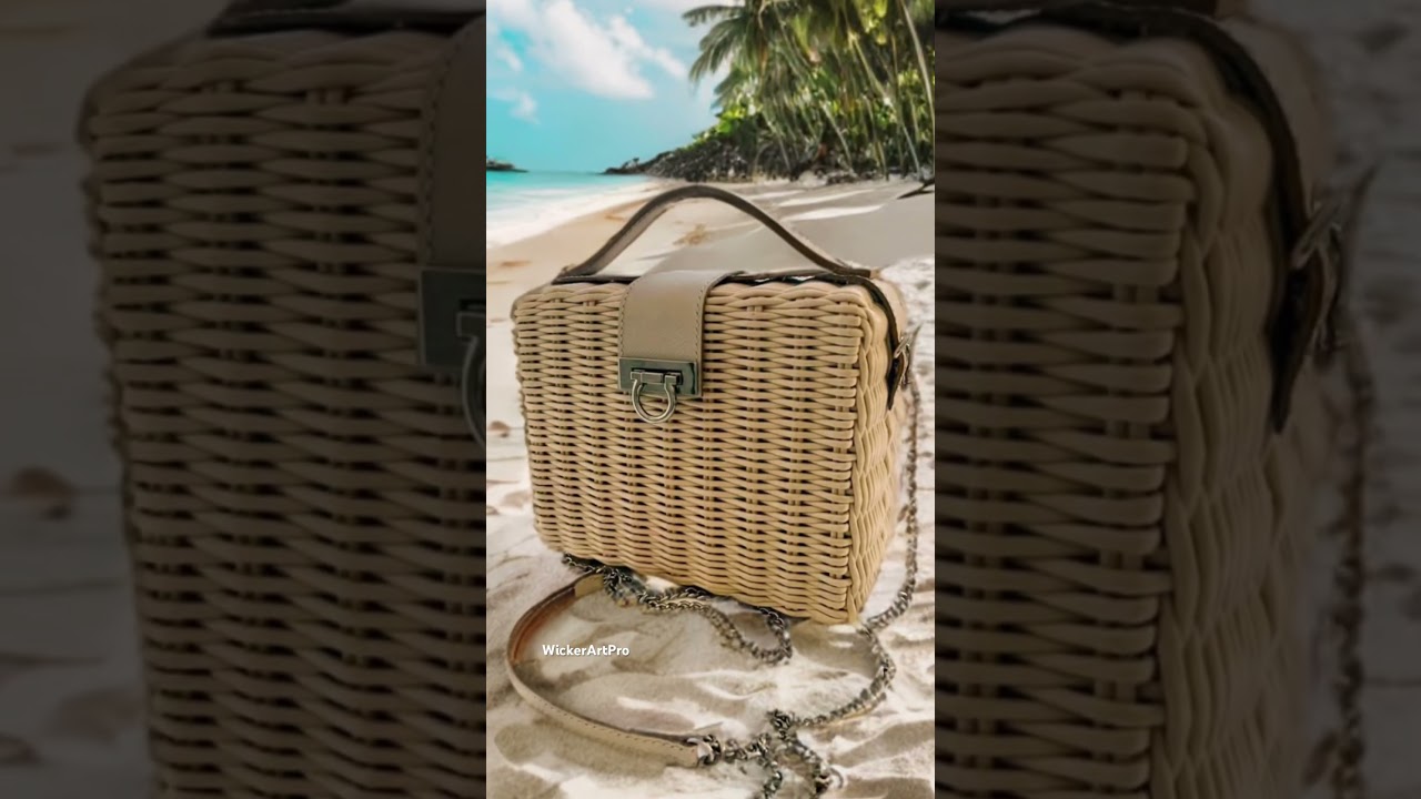 Rattan Crossbody Bag - Beige Wicker Bag | Eco-friendly & Trendy