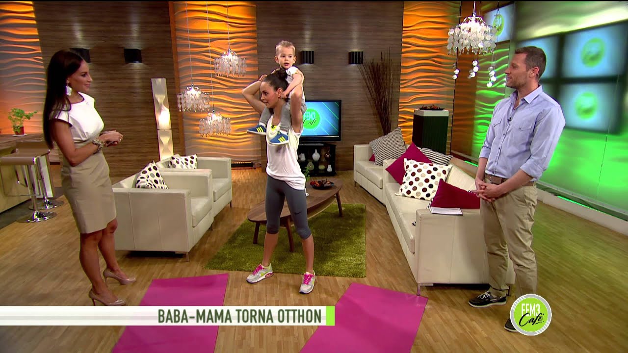 Cuki kisfiával tornázott Dobó Ági - 2015.04.29. - tv2.hu/fem3cafe