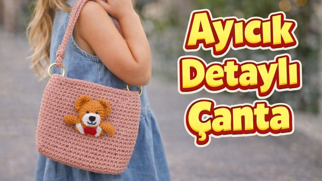 Ayıcık Detaylı Çanta Yapımı (Part 1)🧸👜 | Tığ İşi Kolay Çocuk Çantası Modeli (Adım Adım Anlatım)
