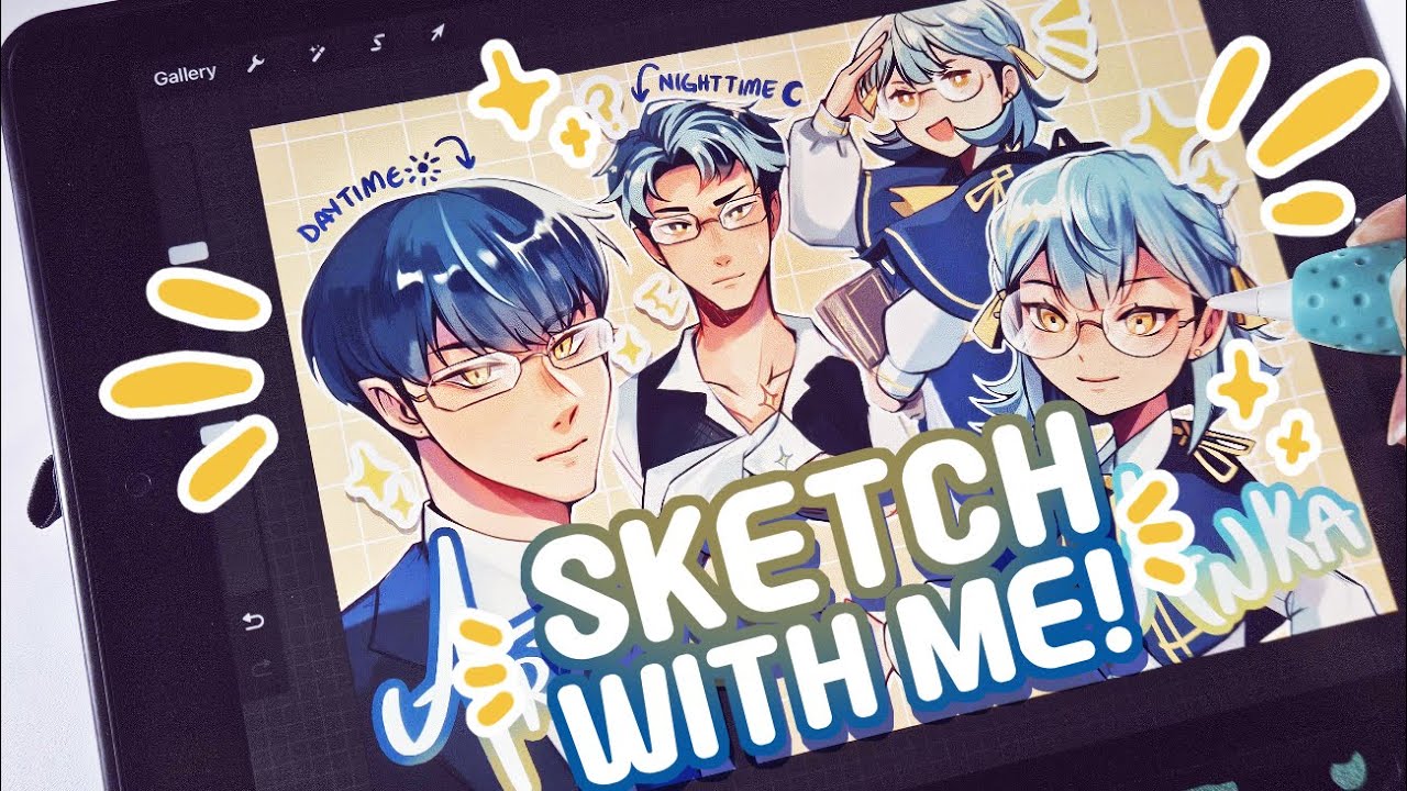 Real Time Sketch With Me! | New OCs| Sketch Page✨