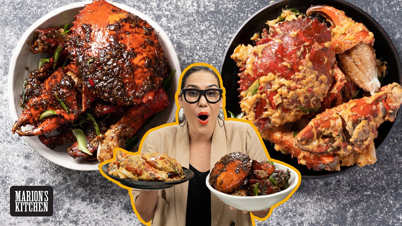 My Singapore crab showdown!... Salted Egg Crab VS Black Pepper Crab | Marion's Kitchen