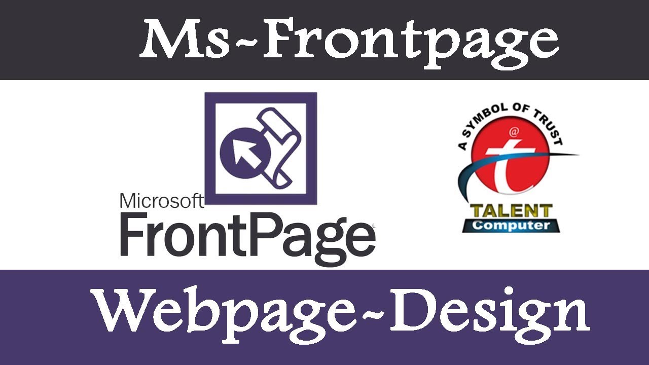 HOW TO CREATE A WEB PAGE IN MS FRONTPAGE