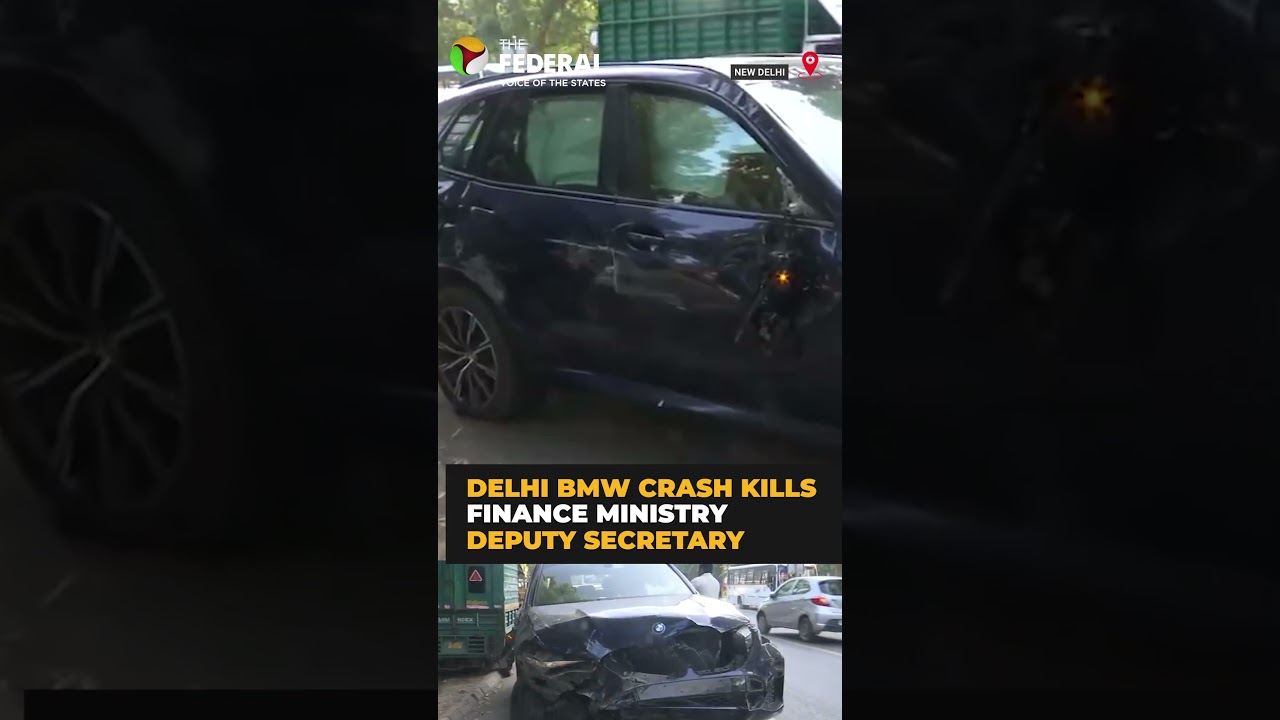 Delhi BMW crash: Finance Ministry deputy secretary dies, wife critical | #shorts