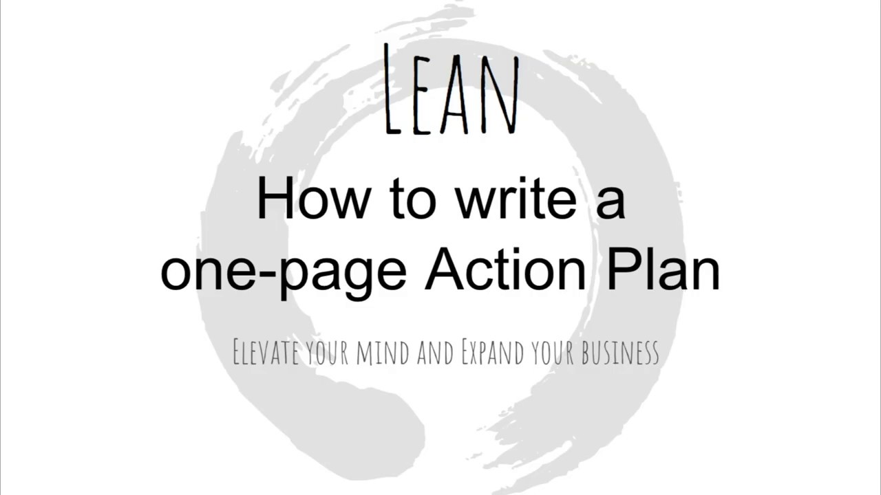 How to write a One-Page 12 months Action Plan (Template inside)