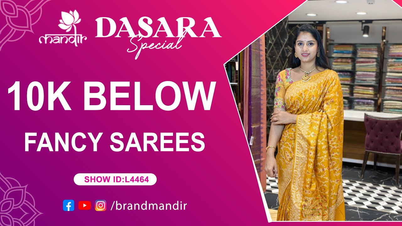 Dasara Special Sale : 10K Below Fancy Sarees Collection | Brand Mandir Sarees LIVE