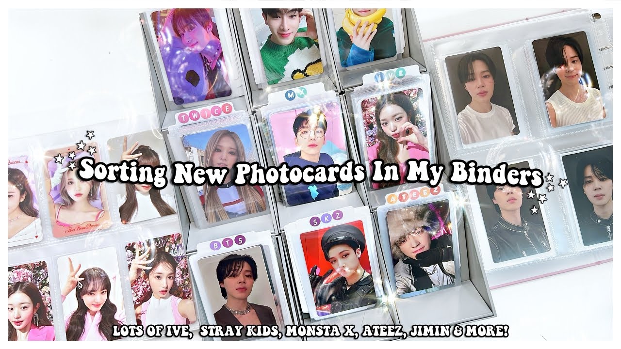 Sorting New Photocards In My Binders 55 ✰ OT9 Twice, OT6 IVE, Jimin, Stray Kids, NCT, & More!