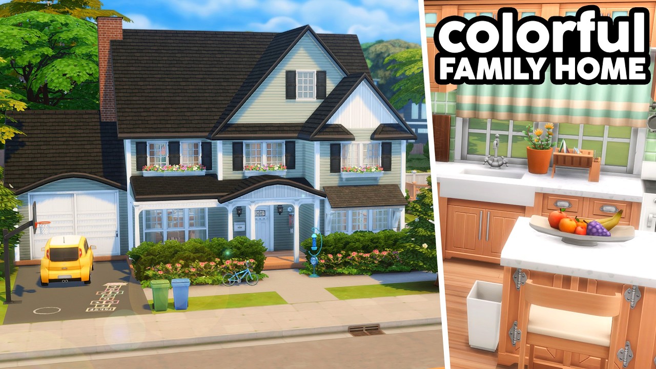 Яркий семейный дом 👨&zwj;👩&zwj;👧&zwj;👦 // The Sims 4 Спидбилд