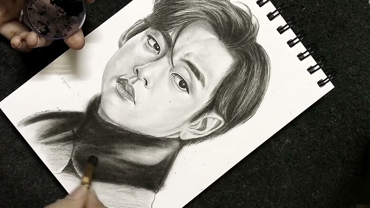 DRAW BTS V LIKE A PRO! | PART - 4 #btsvdrawing