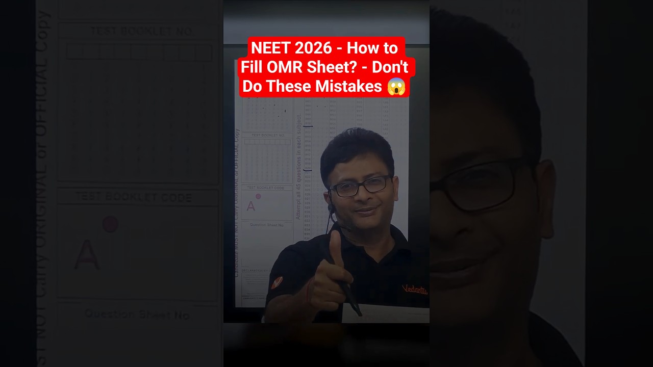 NEET 2026 - How to Fill OMR Sheet | Don't Do These Mistakes😱 #shortsfeed #neet2026 #shorts #ytshorts