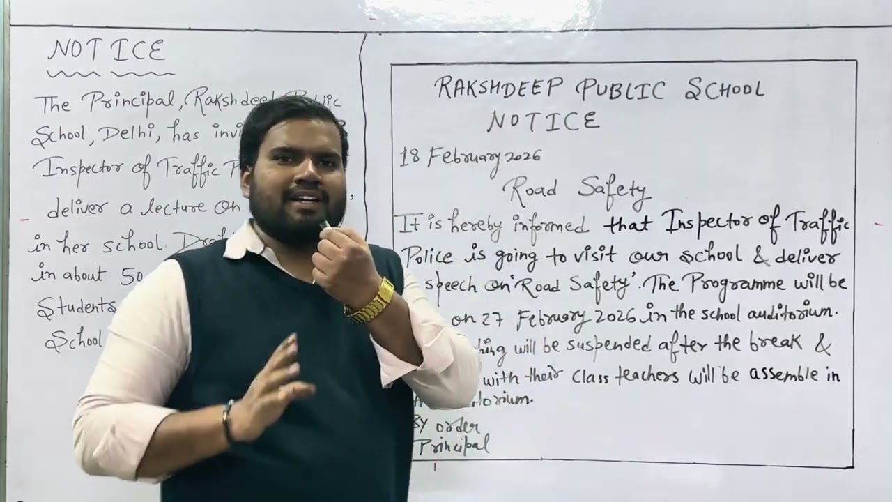 Notice Writing on Road Safety || Easy & Simple || Akshvaat Educational Solutions #rakshitsir 