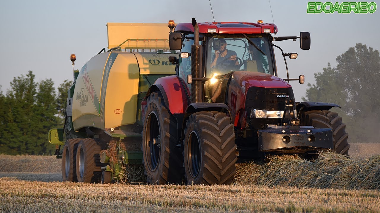 Case IH Puma 225 CVX + Krone Big Pack 1290 XC HDP || By Edoagri20