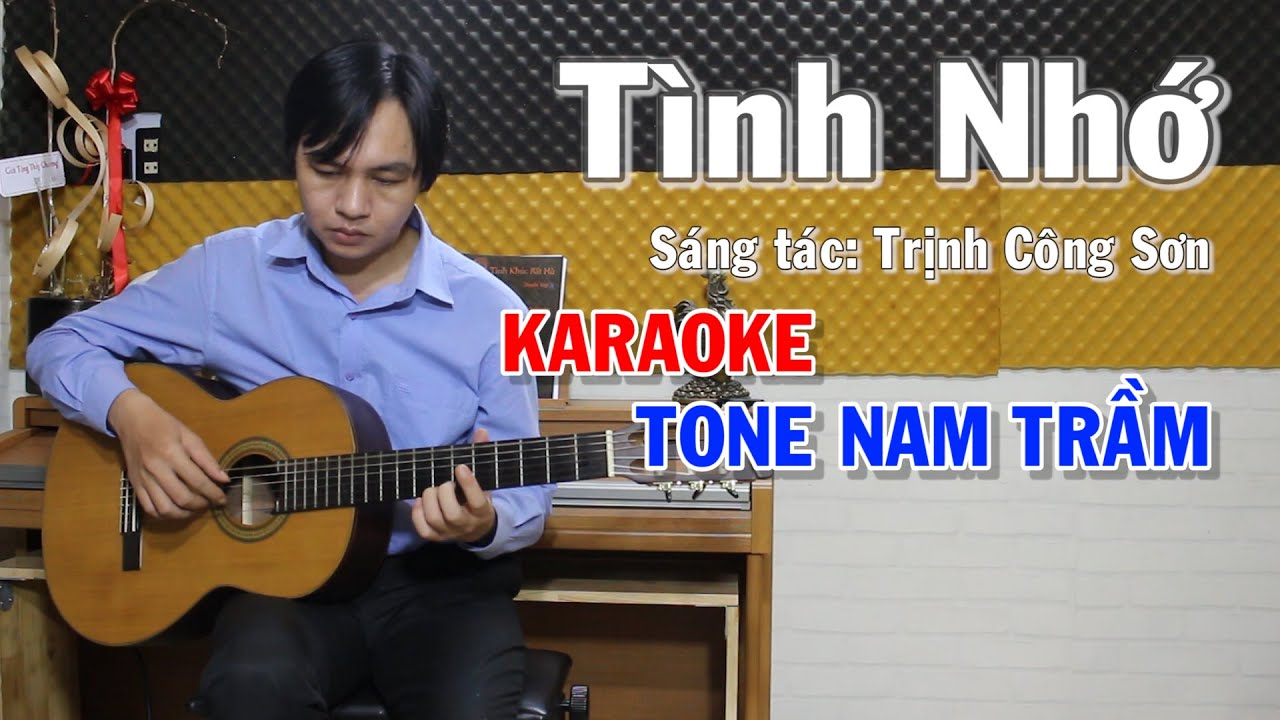 Tình Nhớ (Sáng tác: Trịnh Công Sơn) - Karaoke Guitar - Tone Nam Trầm