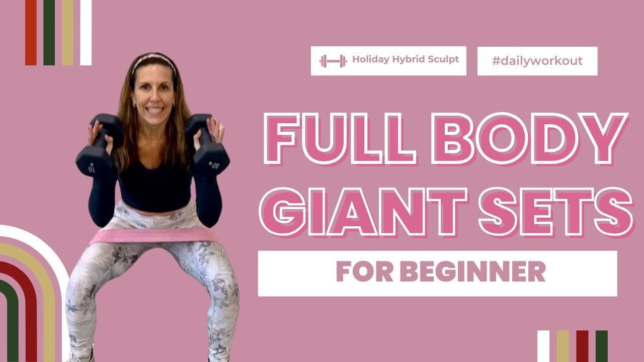 💪 Full Body Dumbbell + Band Workout | Giant Sets Strength Training at Home