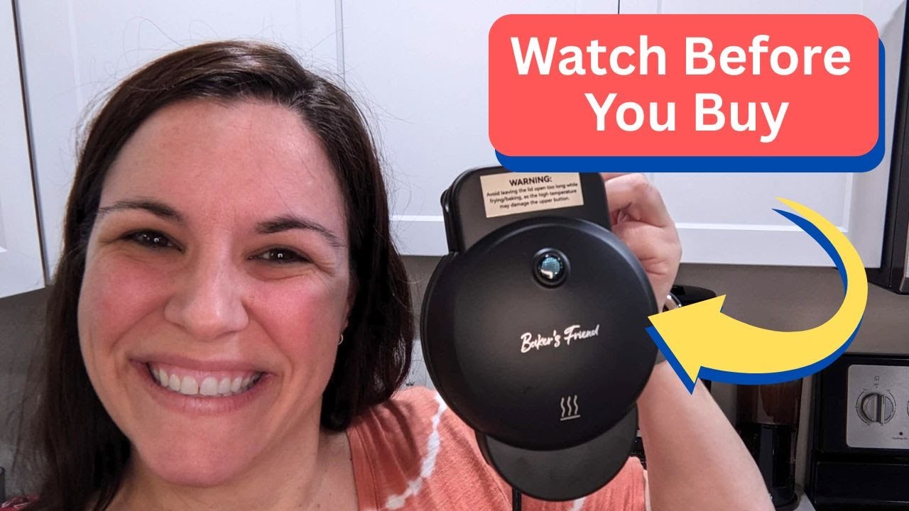 Baker's Friend 4 in 1 Mini Waffle Maker with Removable Plates Review - Watch Before You Buy!