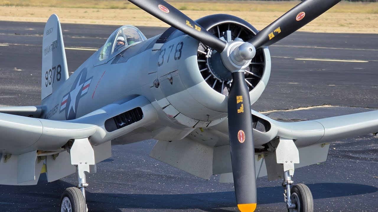 TOP RC F4U CORSAIR..FAUX RADIAL AND SMOKE SYSTEM TEST FLIGHT! (SPEKTRUM SYNAPSE)