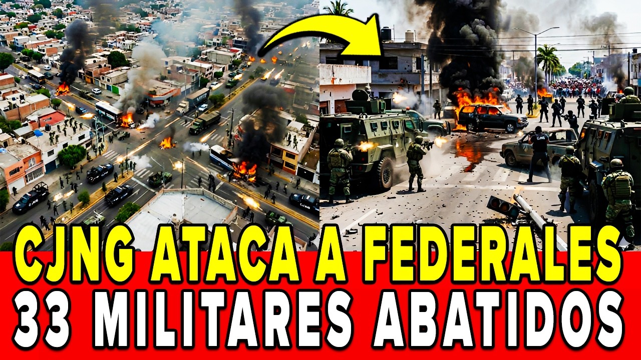 ¡CJNG REVIENTA a FUERZAS FEDERALES! CONVOY DE 17 BLINDADOS ABATE a 33 MILITARES en MICHOACAN
