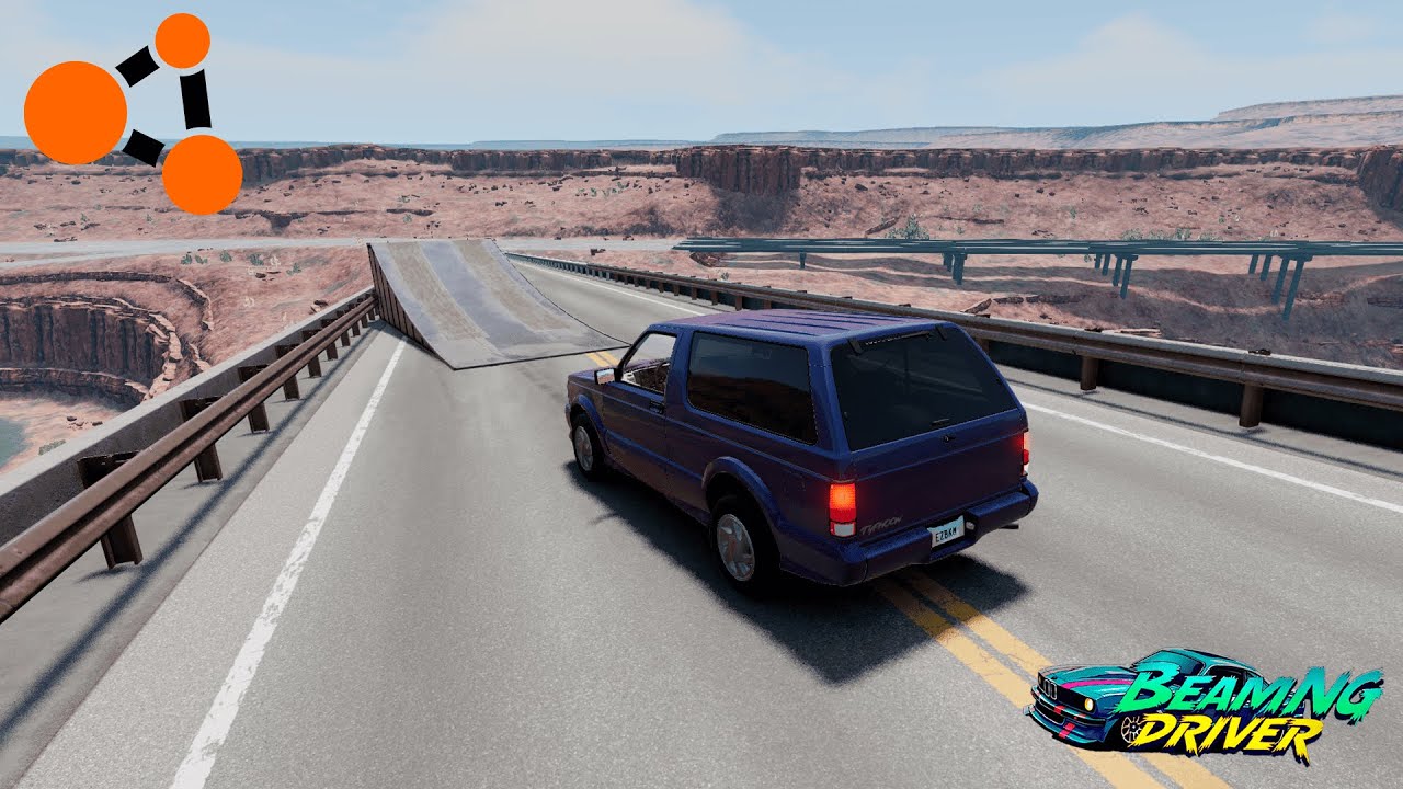 Сars fall into the abyss ӏ BeamNG.drive 🚙