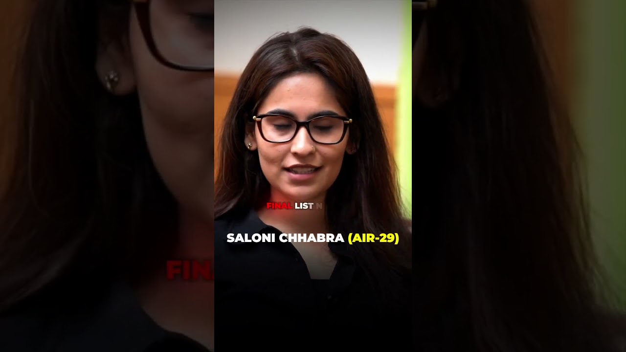 UPSC Interview in First Attempt !!!!! UPSC Topper Saloni Chhabra #shorts #upsc