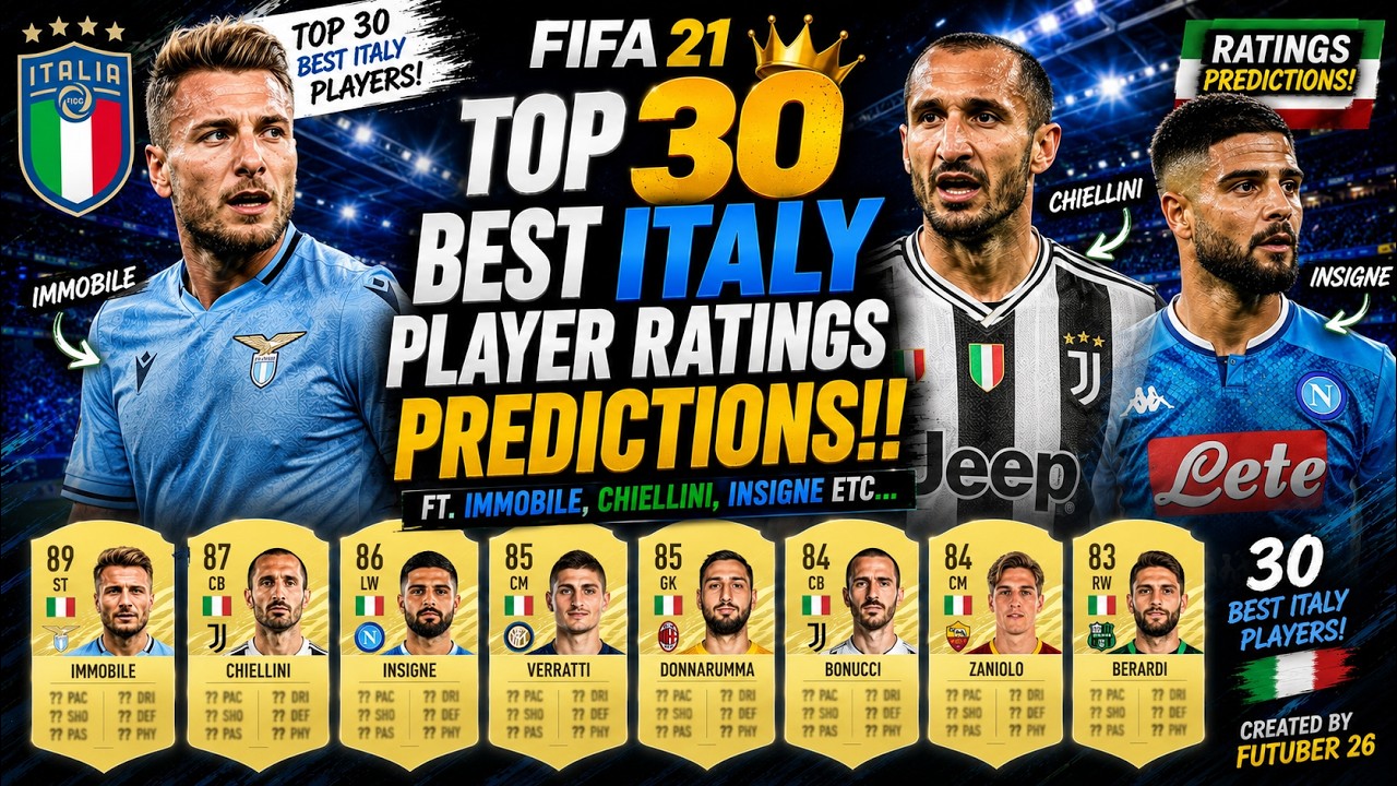 FIFA 21 | TOP 30 BEST ITALY PLAYER RATINGS!! FT. IMMOBILE, CHIELLINI, INSIGNE ETC... (FIFA 21)