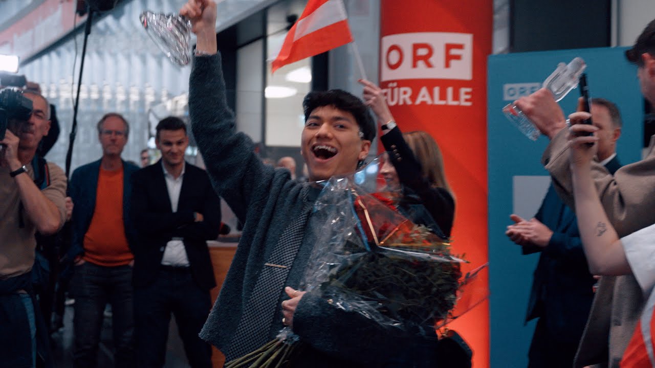 Ankunft des ESC Gewinners JJ  am Flughafen Wien
