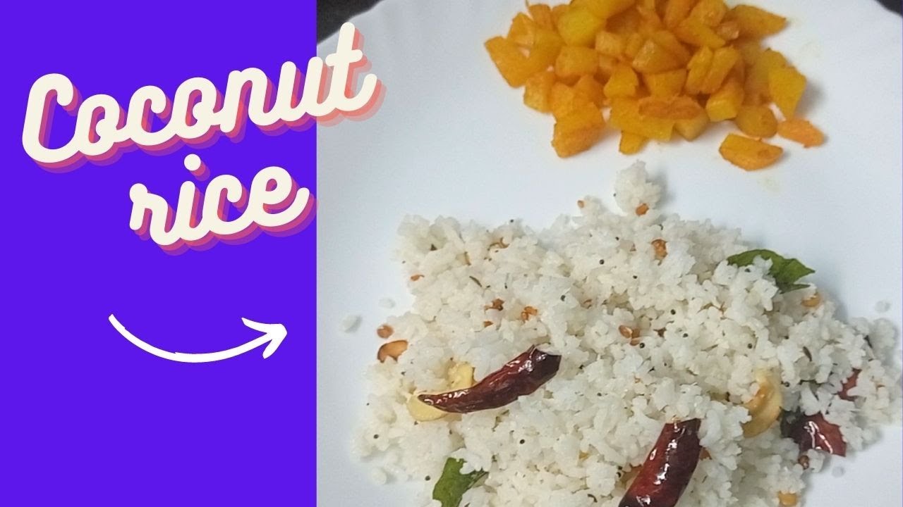 Coconut Rice in tamil | Coconut rice, Potato fry in tamil | Thengai Sadam, Urulaikilangu varuval