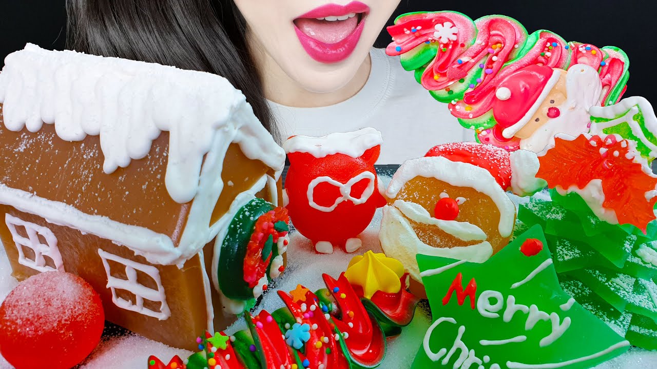ASMR CHRISTMAS KOHAKUTO MERINGUE COOKIES *RECIPE 크리스마스 코하쿠토 머랭쿠키 *레시피