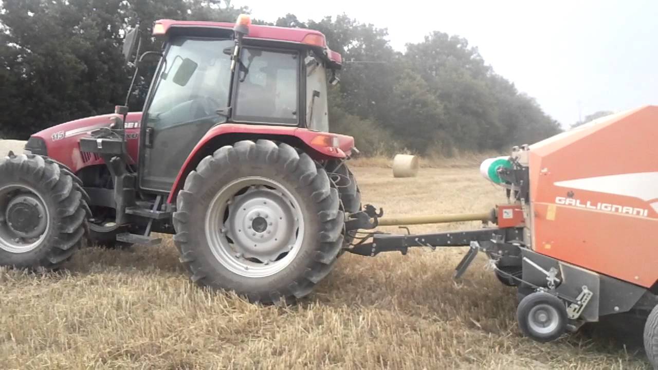 Case JXU 115 con rotopressa gallignani C5