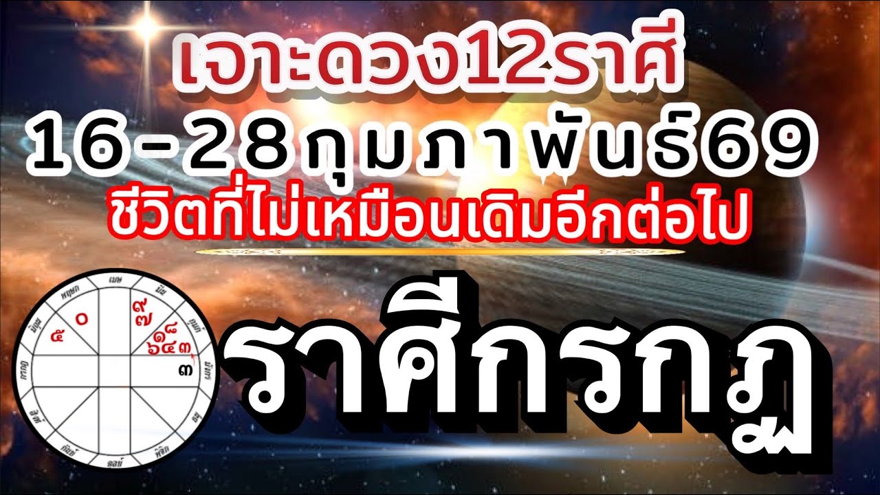 ราศีกรกฏ🏆16-28กพ.69💰การงาน การเงิน โชคลาภ ความรัก🪐 การเปลี่ยนแปลงที่ต้องเกิดขึ้น ดี/ร้าย🌈