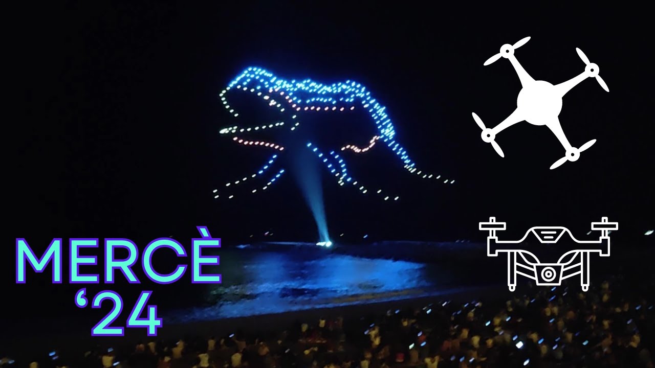 300 DRONES Bailando Formas de Barcelona | 2024 @FlockDroneArt