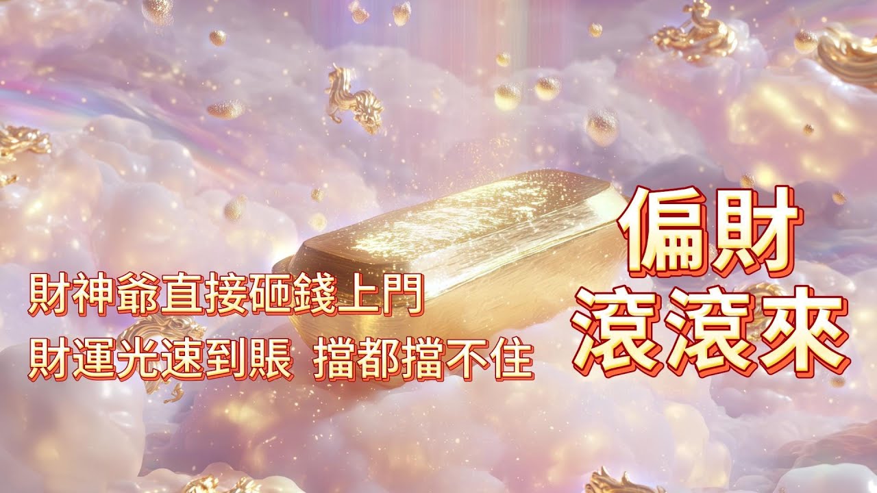 旺偏財 財神爺直接砸錢上門💰💵財運光速到賬 解決燃眉之急 大財小財擋都擋不住🍀財氣直沖天花板🚀中獎/撿財/臨時進帳率99.99%   （☀️推薦早上聆聽，打通全身獲得財富能量通道，一天到晚都在收錢）