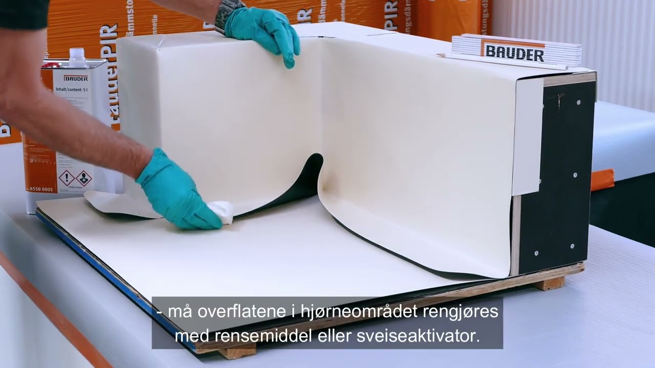 Brukerveiledning for sveising av FPO Takbelegg -  innvendig hj&oslash;rne med klemfold