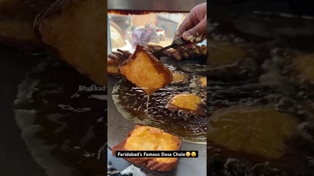 Faridabad ke Famous Dosa Chole😳😵|| Indian Street Food
