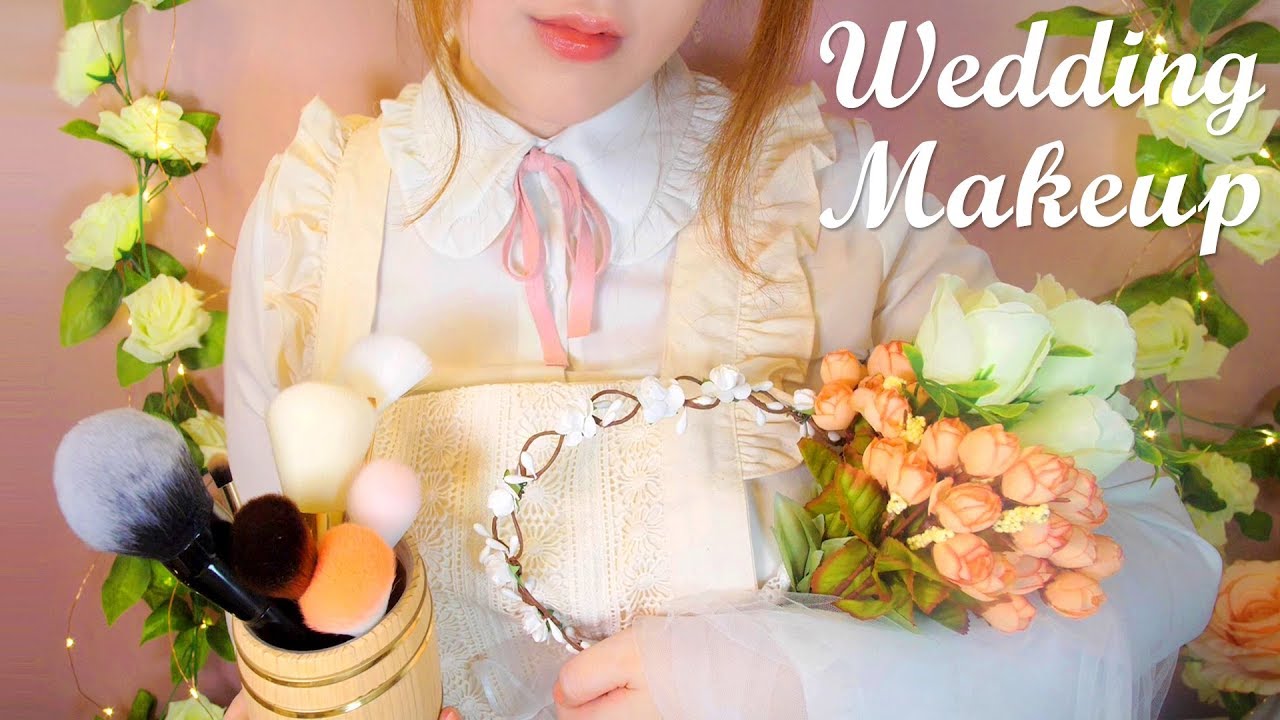 ASMR Wedding Makeup (Korean) 💐🌈