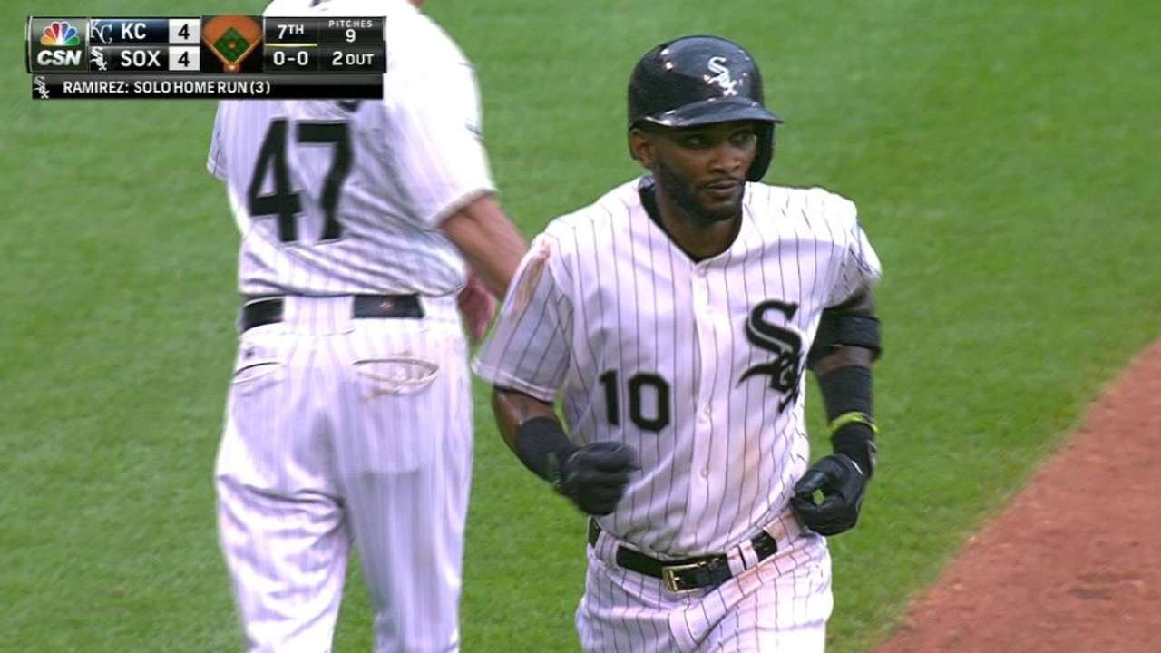 KC@CWS: Ramirez lifts a game-tying solo homer