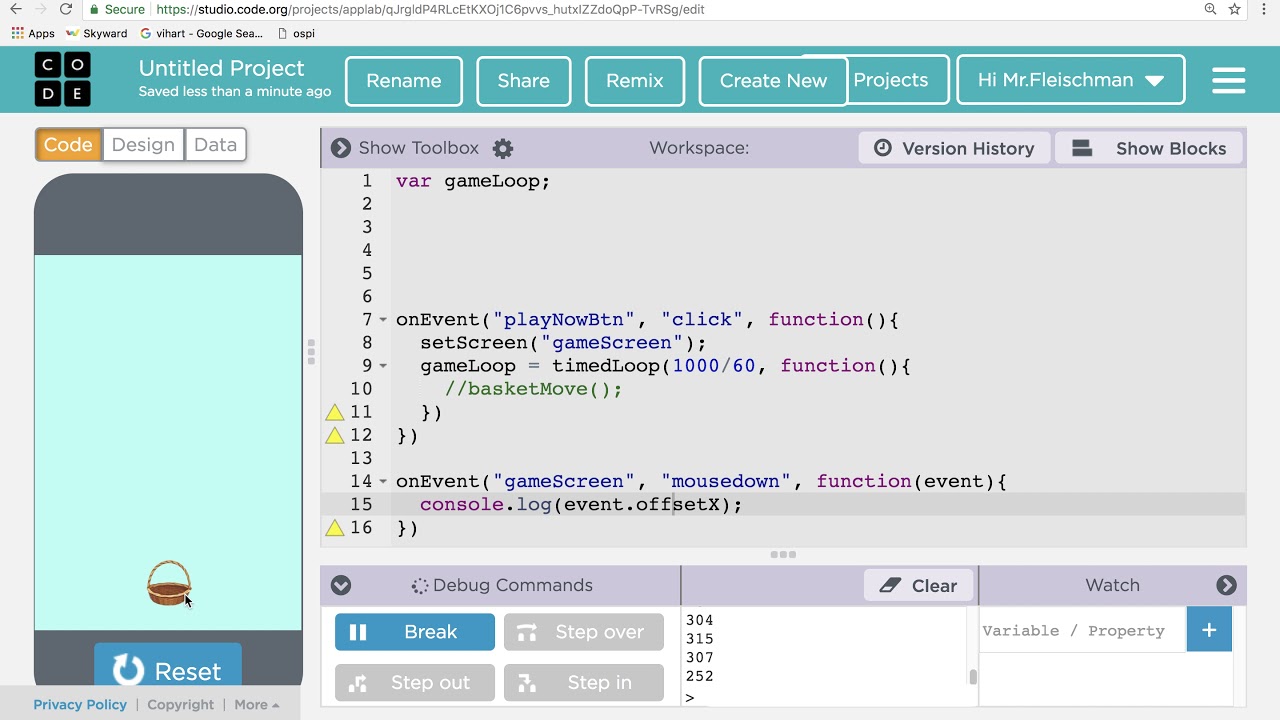 App Lab Game - Strawberry Catcher (Part 1)
