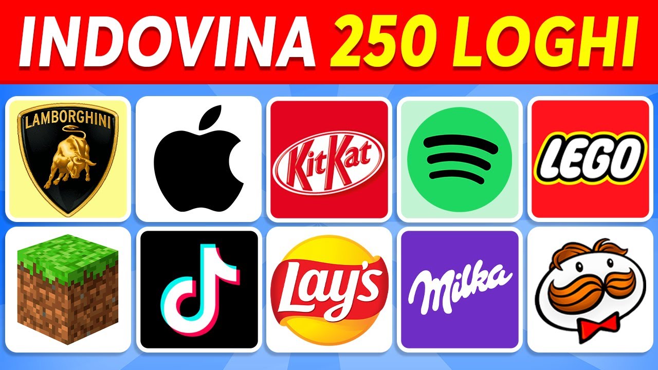 Indovina il Logo in 3 Secondi | 250 Loghi Famosi | Quiz sui Loghi 2024