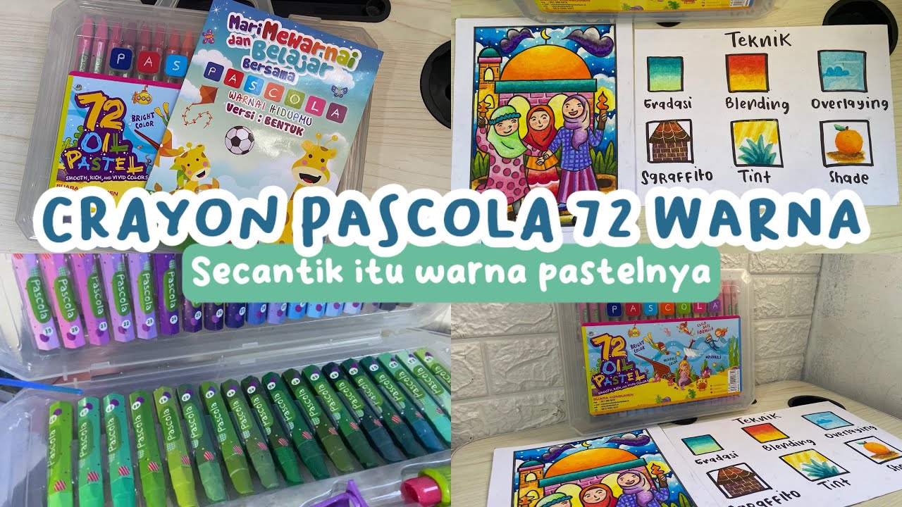 Unboxing dan Review Crayon Pascola 72 Warna. Suka sama warna Pastelnya  #vlog48