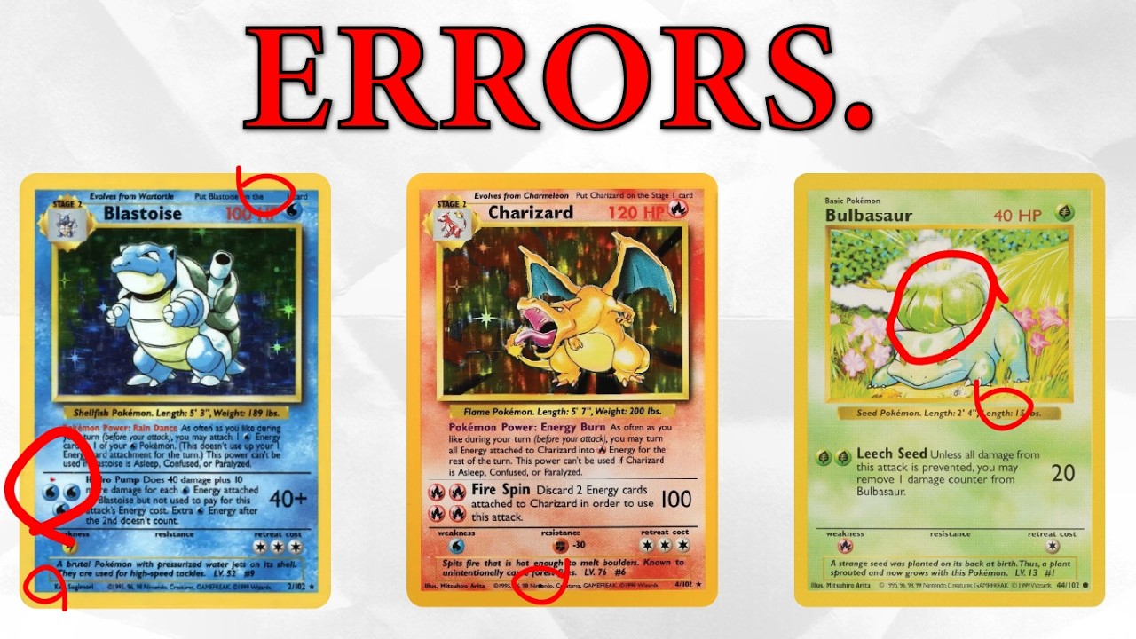 1999 Base Set Was FULL Of Mistakes