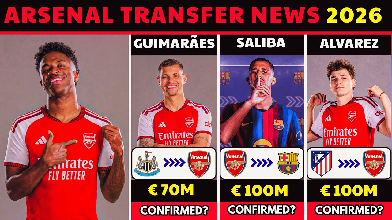 🚨 Latest Arsenal Transfer News Summer 2026 🔥 | Vin&iacute;cius J&uacute;nior, Guimar&atilde;es, Alvarez & More